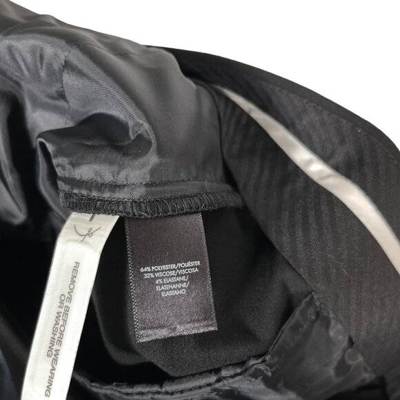 Ann Taylor The Ankle Pants Devin Womens 8 Black Ruffle Workwear Stretch Solid - Picture 12 of 12